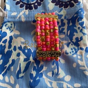 Lily Pulitzer Womens Pink Gold Stretch Bracelet